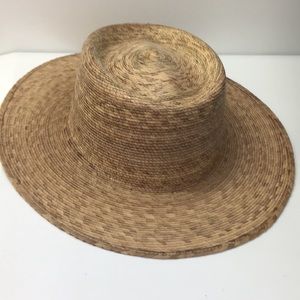 Lack of Color Palm Straw Fedora NWT